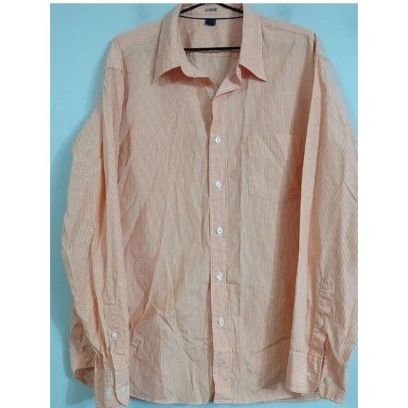 J.Crew Mens Large Long Sleeve Button Down Shirt Lot Of 2 Plaid And Striped - Picture 7 of 11